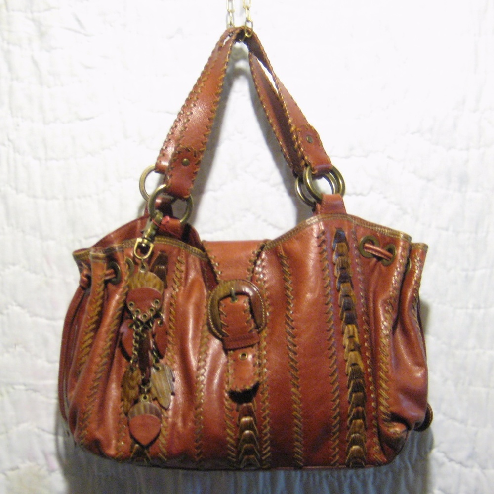 Genuine Isabella Fiore Brown Leather Handbag